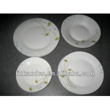 Haonai 16pcs rond en céramique ethnique en assiette